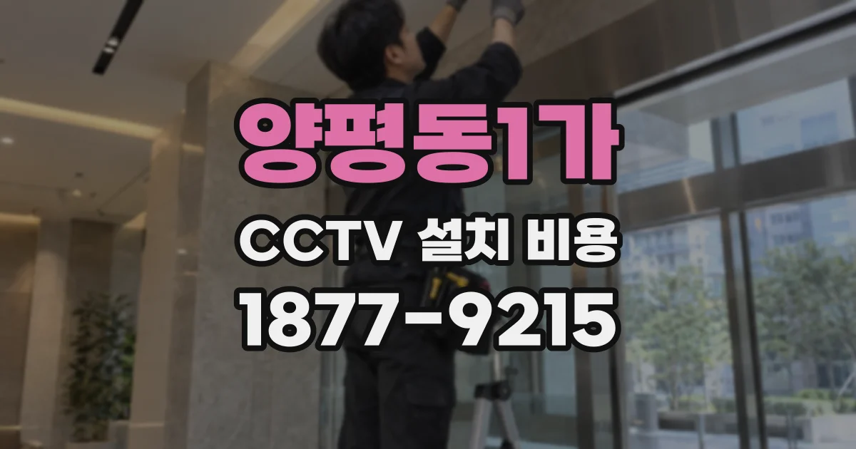 양평동1가 CCTV 설치 비용