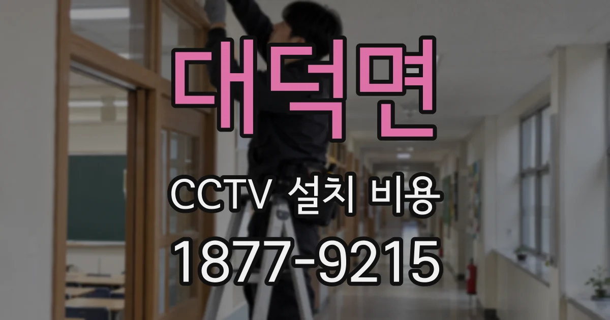 대덕면 CCTV 설치 비용