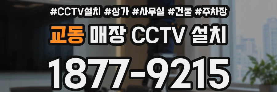 교동 매장 CCTV 설치