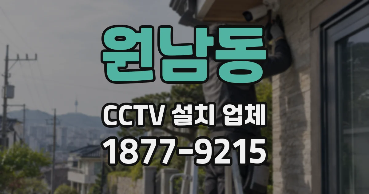 원남동 CCTV 설치 업체