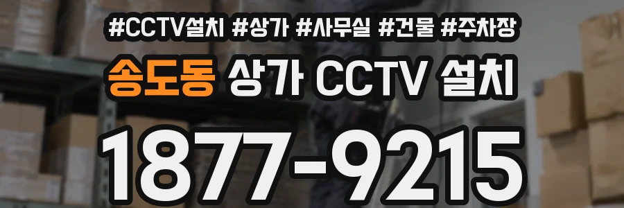 송도동 상가 CCTV 설치