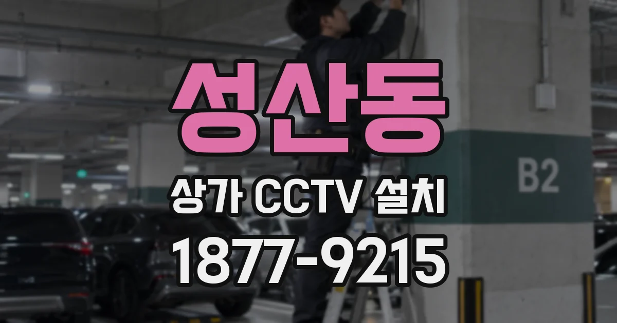 성산동 상가 CCTV 설치