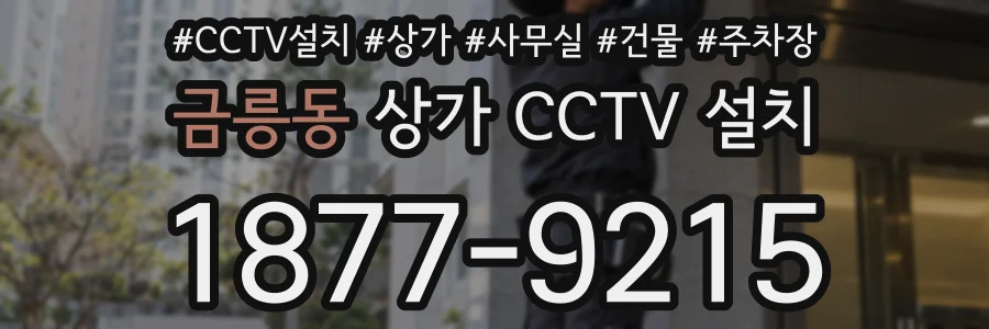 금릉동 상가 CCTV 설치