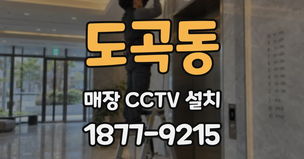 도곡동 매장 CCTV 설치