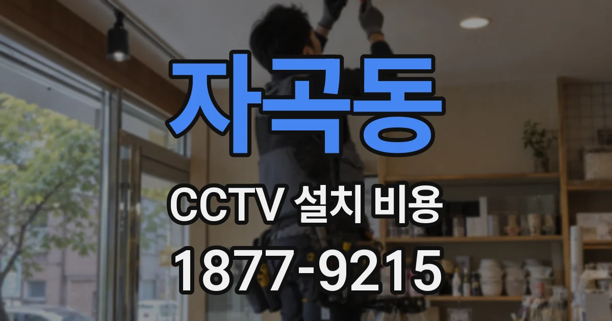 자곡동 CCTV 설치 비용