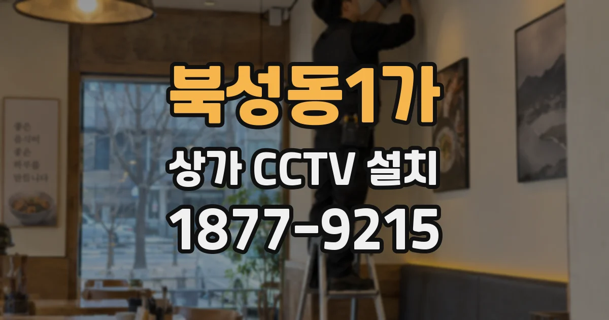 북성동1가 상가 CCTV 설치