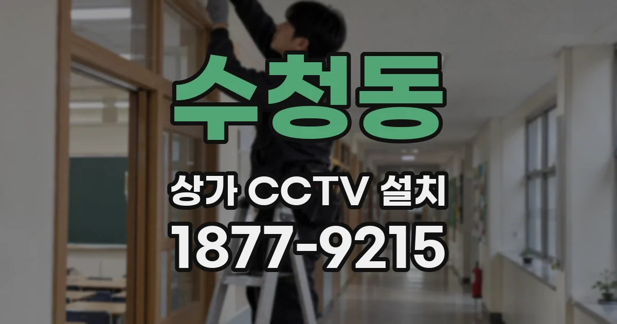 수청동 상가 CCTV 설치