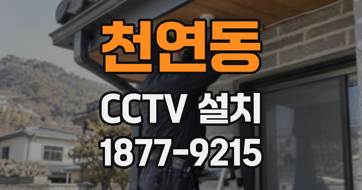 천연동 CCTV 설치