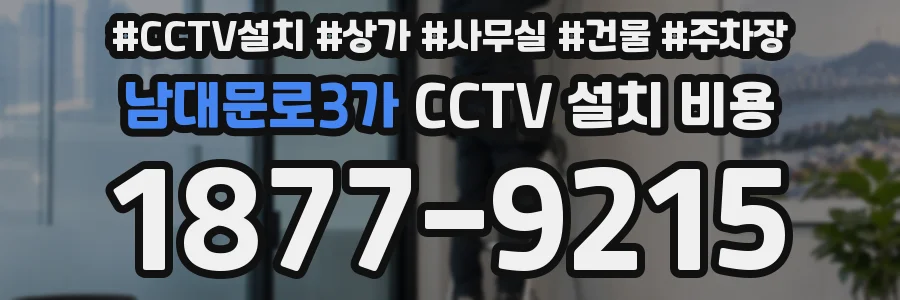 남대문로3가 CCTV 설치 비용