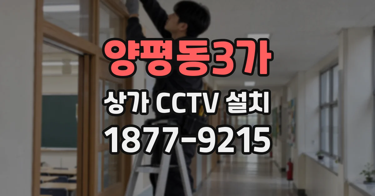 양평동3가 상가 CCTV 설치