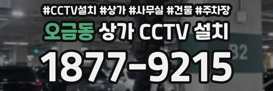 오금동 상가 CCTV 설치