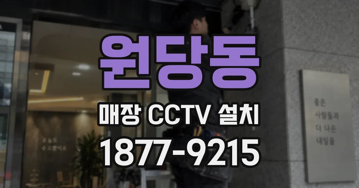 원당동 매장 CCTV 설치