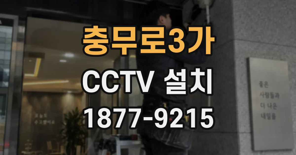 충무로3가 CCTV 설치