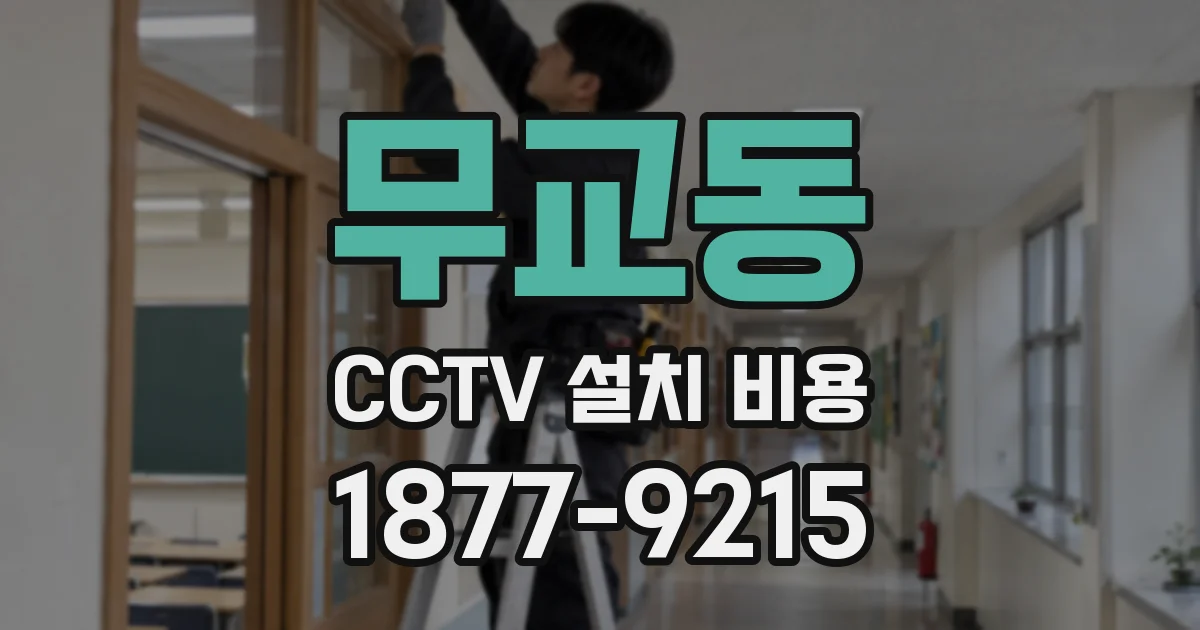 무교동 CCTV 설치 비용