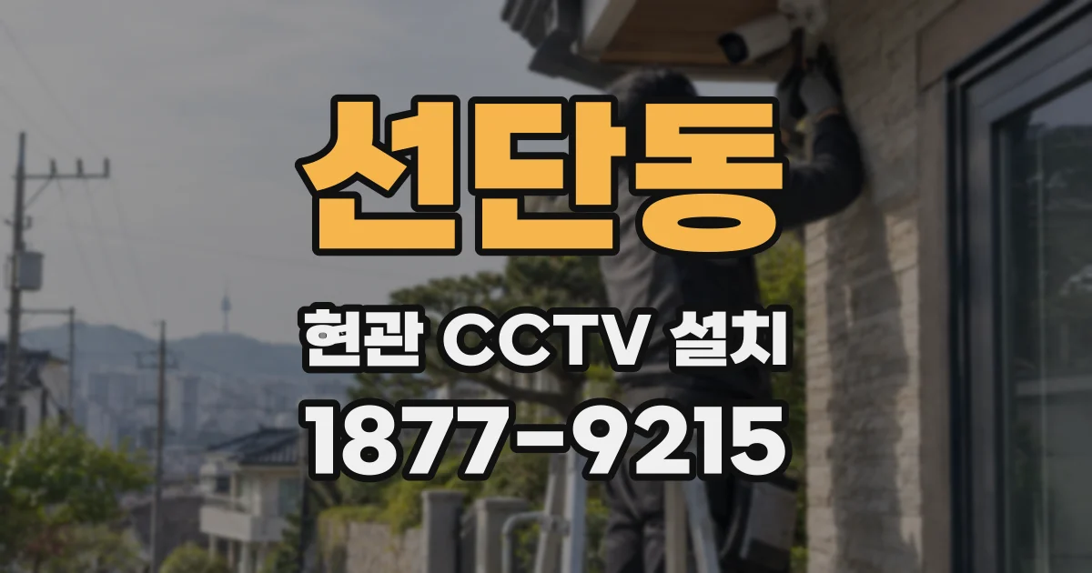선단동 현관 CCTV 설치
