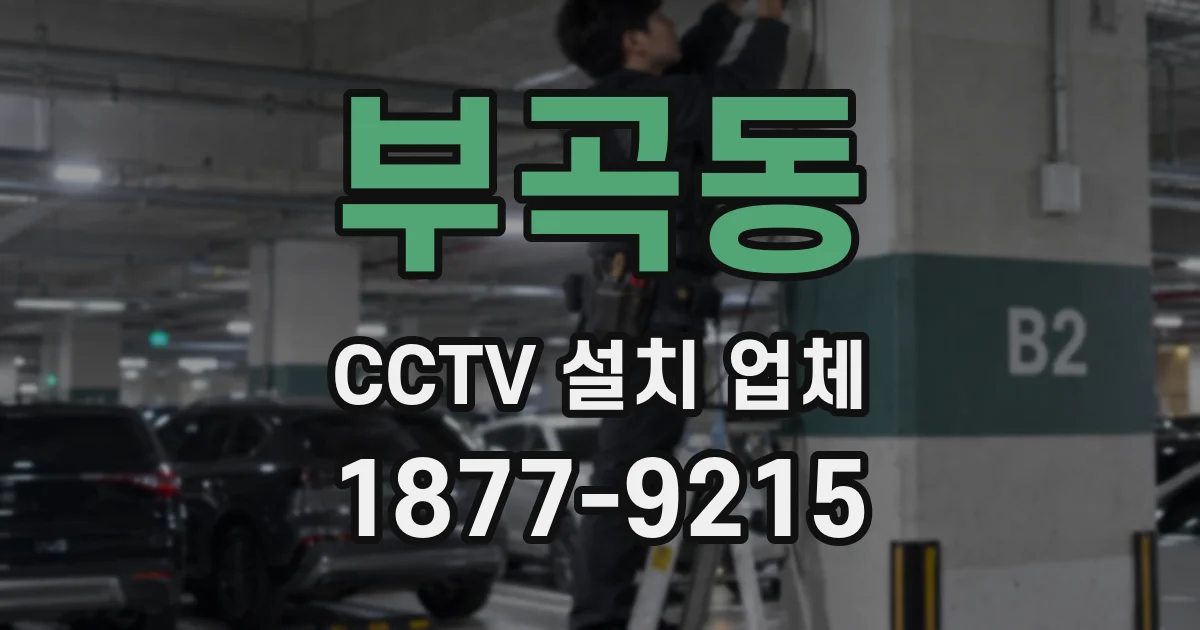 부곡동 CCTV 설치 업체