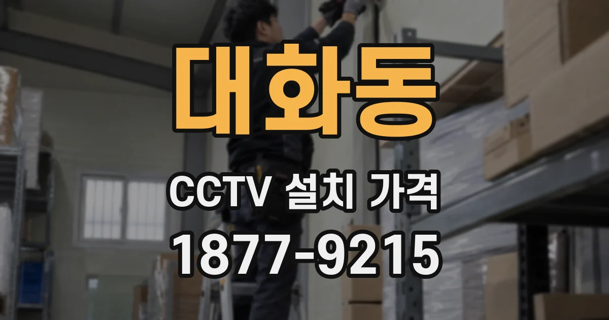 대화동 CCTV 설치 가격