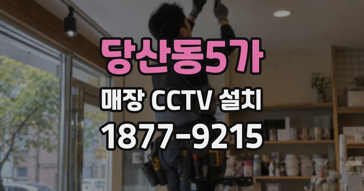 당산동5가 매장 CCTV 설치