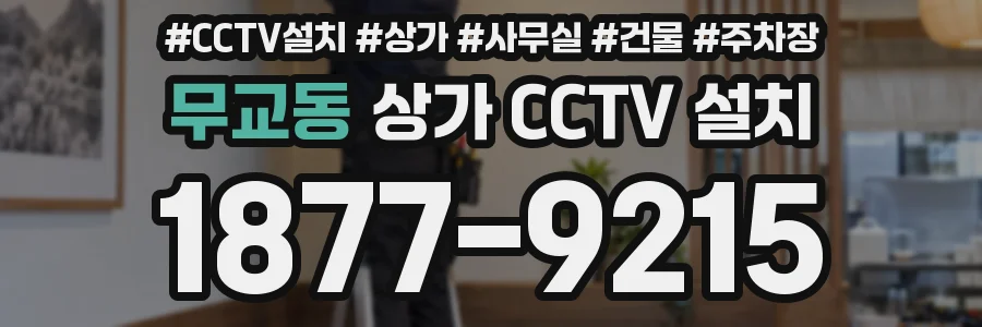 무교동 상가 CCTV 설치