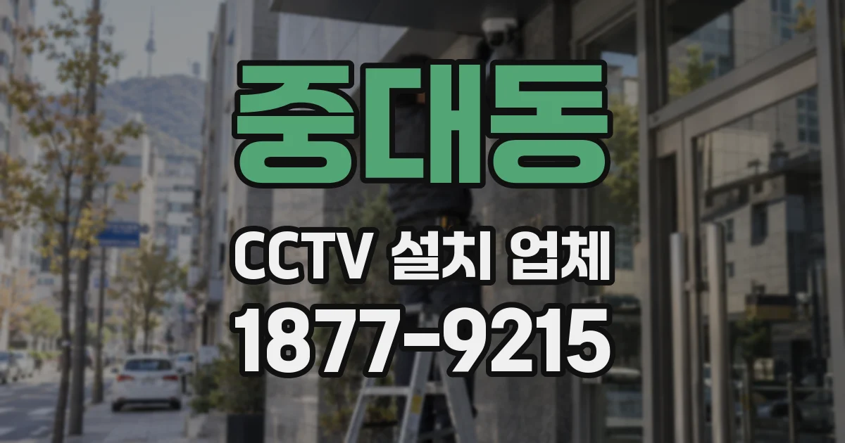 중대동 CCTV 설치 업체