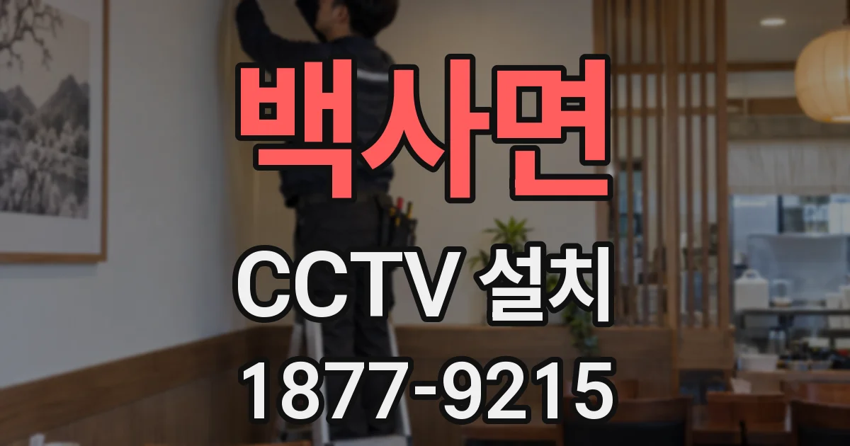 백사면 CCTV 설치
