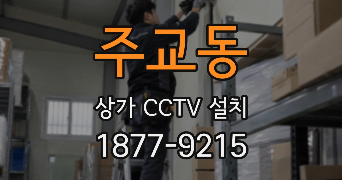 주교동 상가 CCTV 설치