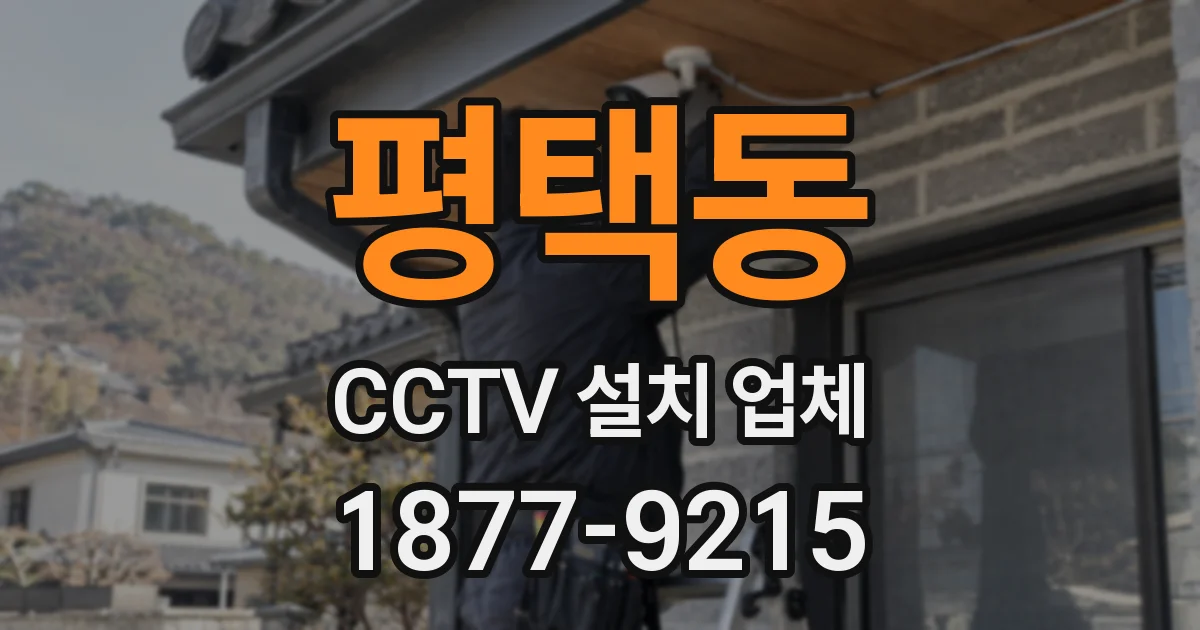 평택동 CCTV 설치 업체