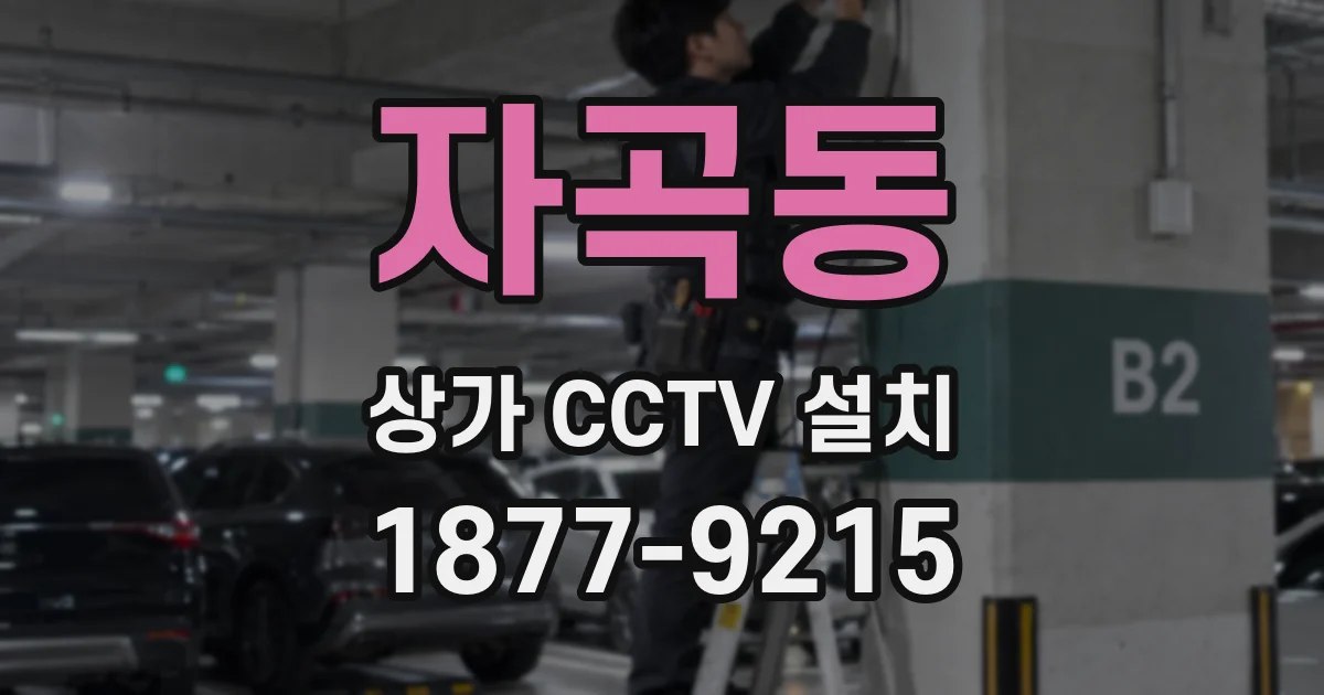자곡동 상가 CCTV 설치
