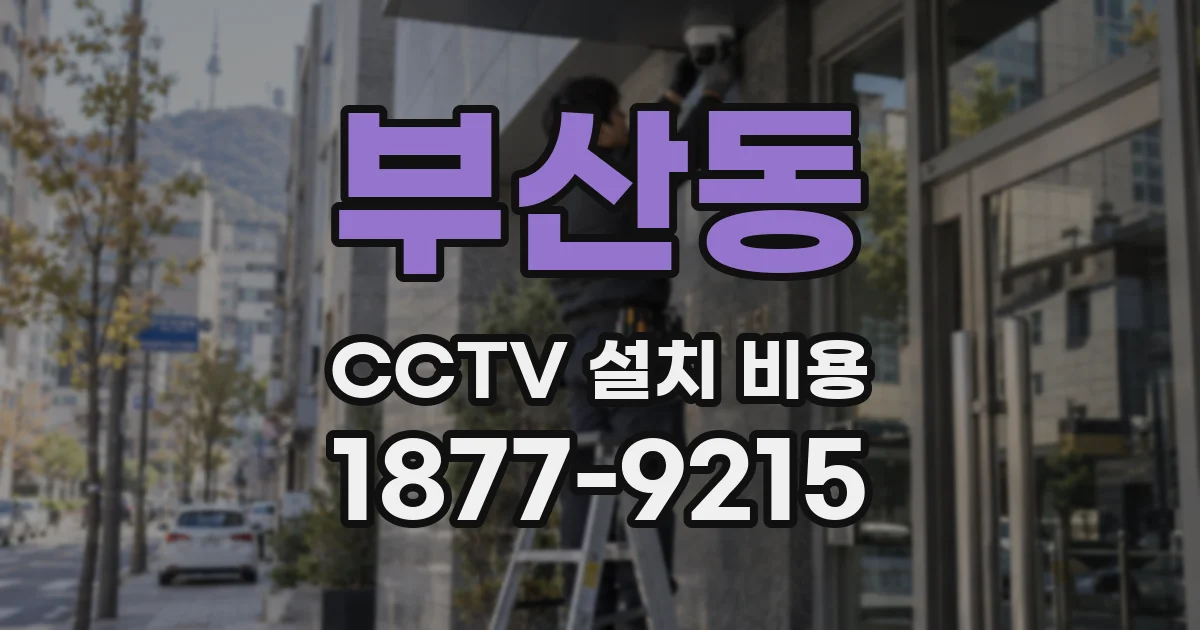 부산동 CCTV 설치 비용