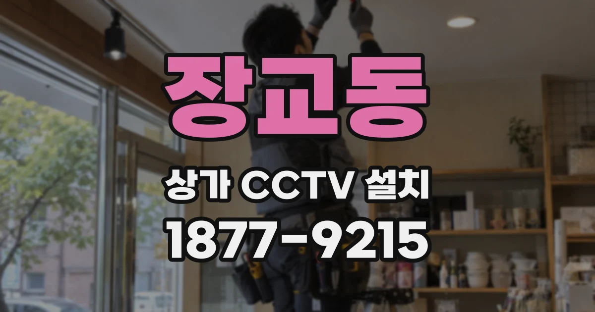 장교동 상가 CCTV 설치
