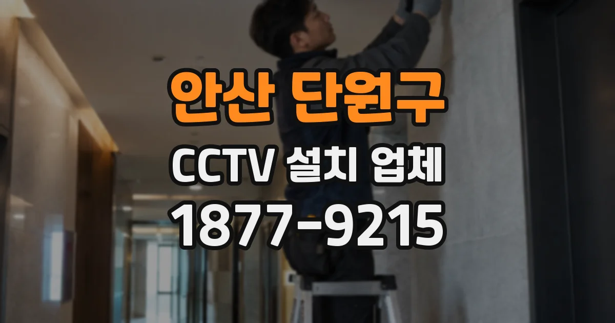 안산 단원구 CCTV 설치 업체