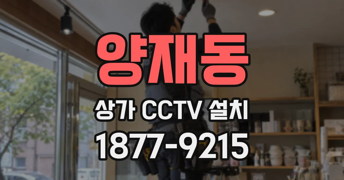 양재동 상가 CCTV 설치