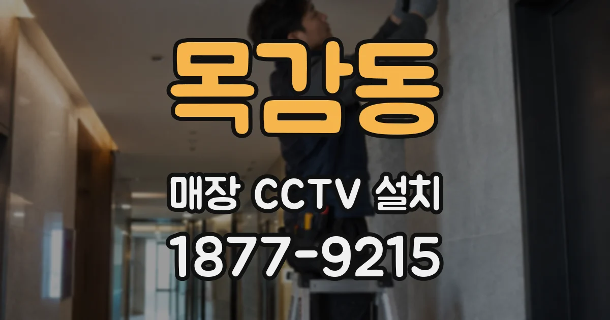 목감동 매장 CCTV 설치