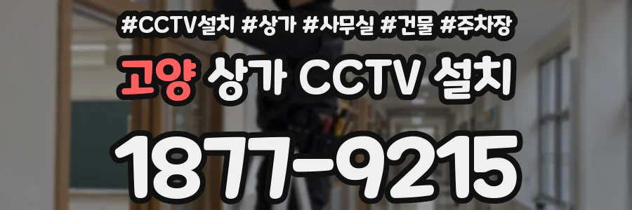 고양 상가 CCTV 설치