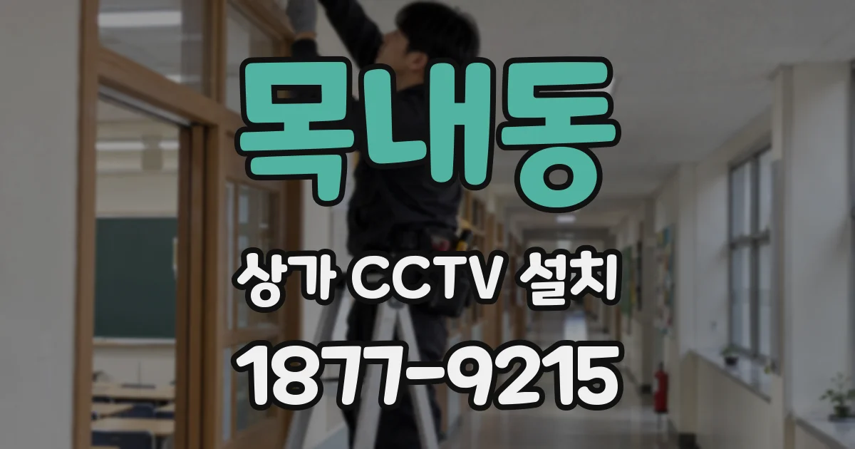 목내동 상가 CCTV 설치