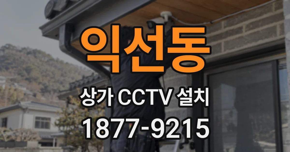 익선동 상가 CCTV 설치