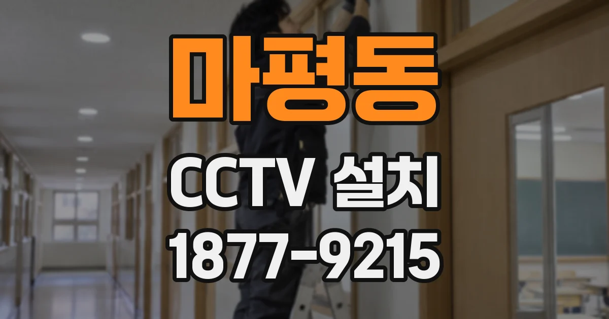 마평동 CCTV 설치
