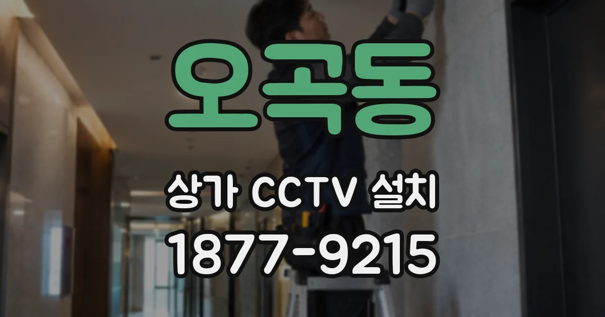 오곡동 상가 CCTV 설치