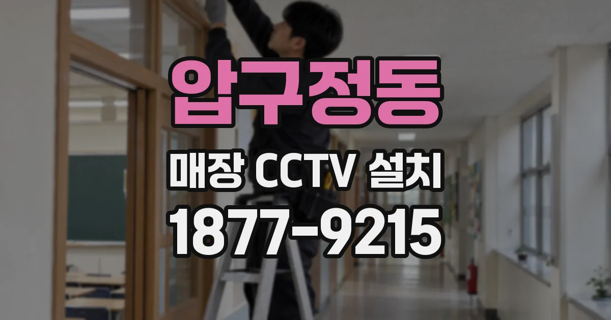 압구정동 매장 CCTV 설치