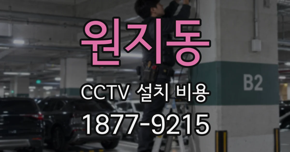 원지동 CCTV 설치 비용