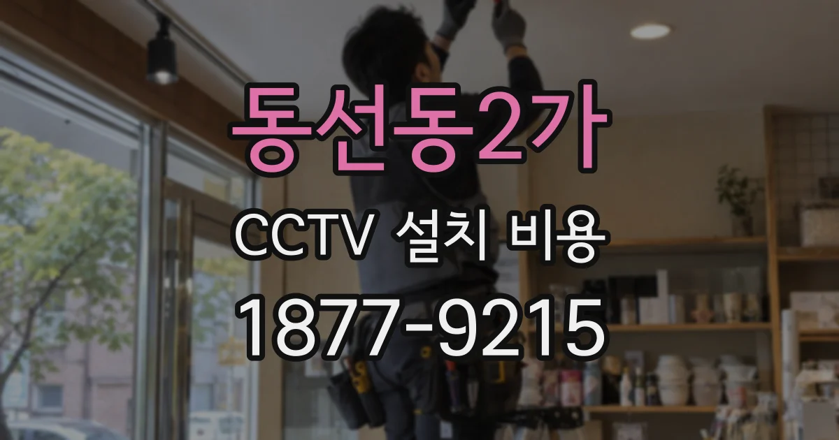 동선동2가 CCTV 설치 비용