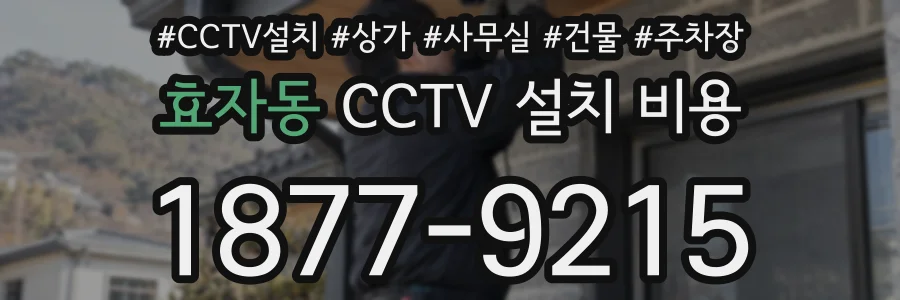 효자동 CCTV 설치 비용