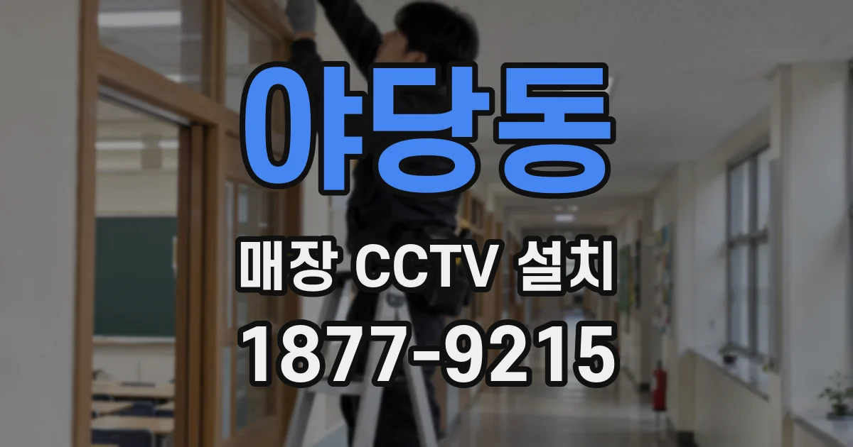 야당동 매장 CCTV 설치