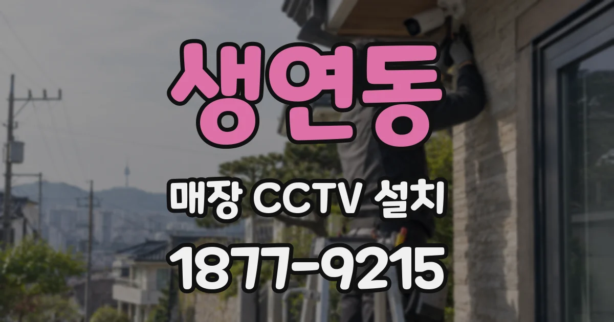 생연동 매장 CCTV 설치