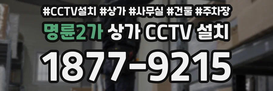 명륜2가 상가 CCTV 설치