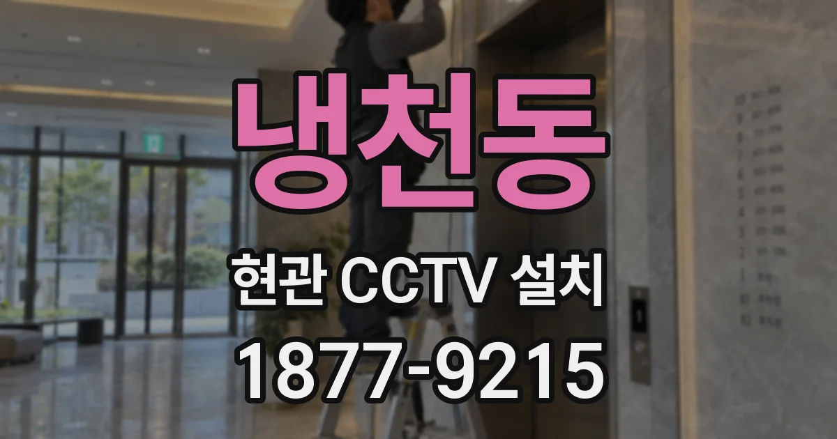 냉천동 현관 CCTV 설치