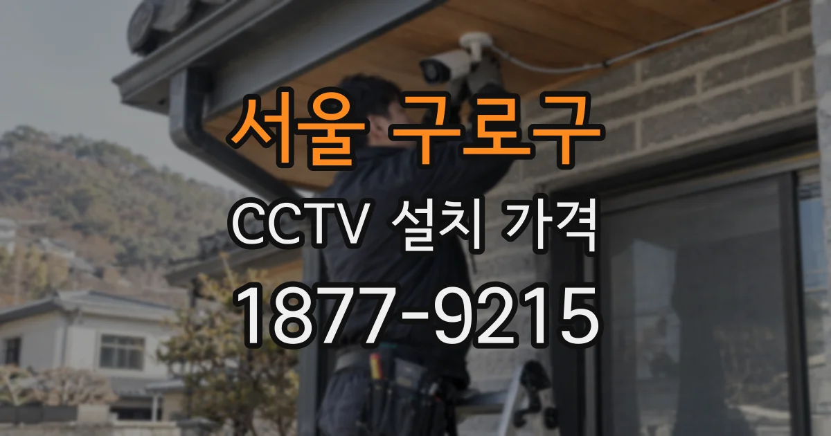 서울 구로구 CCTV 설치 가격