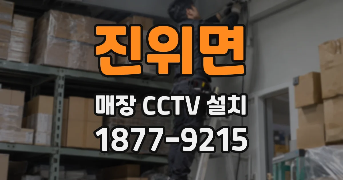 진위면 매장 CCTV 설치