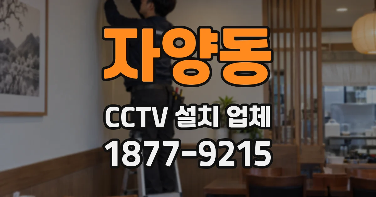 자양동 CCTV 설치 업체