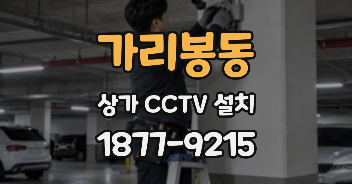 가리봉동 상가 CCTV 설치